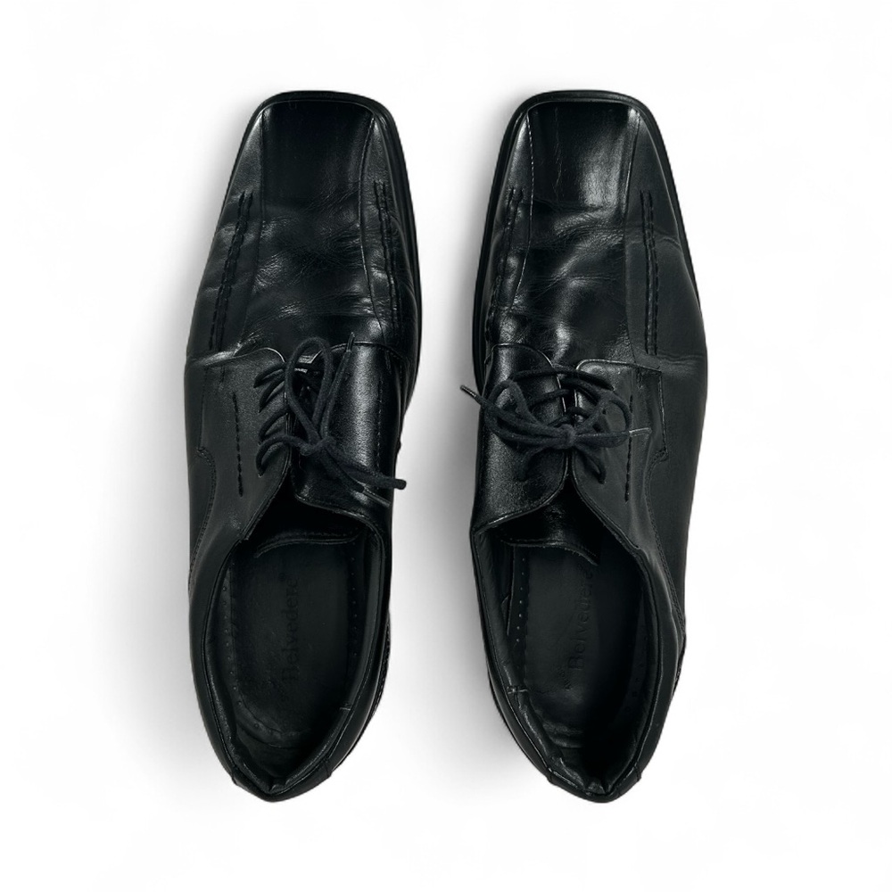 Elegant Black Leather Derby Shoes ✨ Great Condition!✨